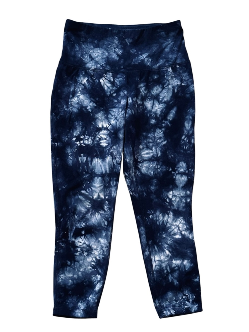 CHICO’S blue tie dye high waisted leggings Chico’s size 0 = Ladies size small/4